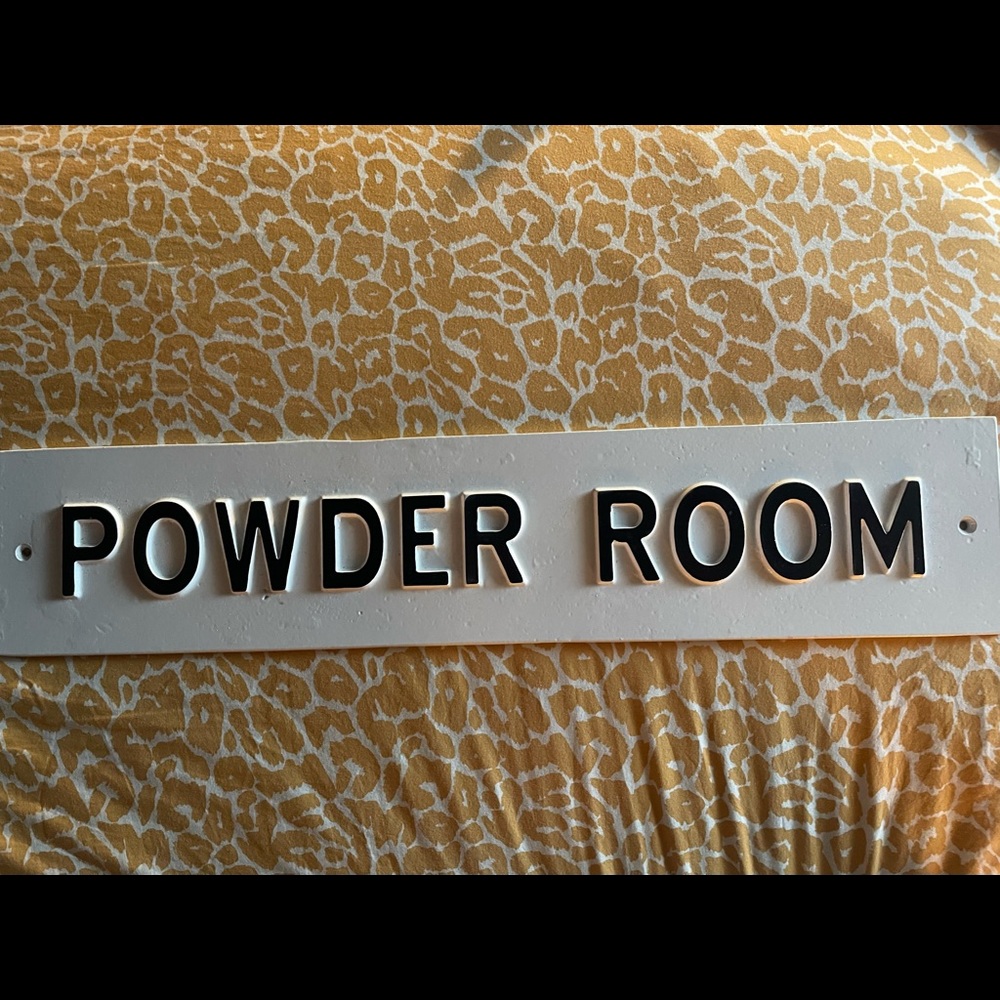 Powder room sign
